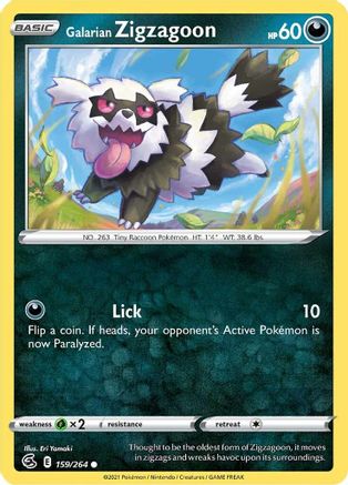 Galarian Zigzagoon (159) Reverse Holofoil - Fusion Strike