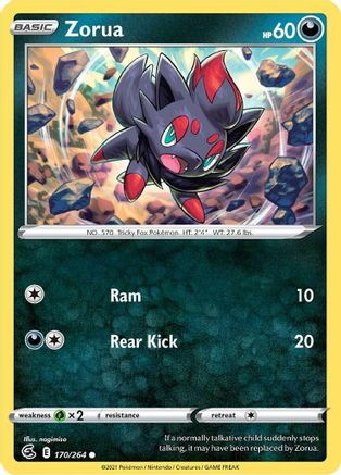 Zorua (170/264) [Sword & Shield: Fusion Strike] Reverse Holofoil