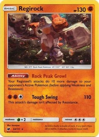 Regirock - 53/111 (Cosmos Holo) (53) Holofoil - SM Promos