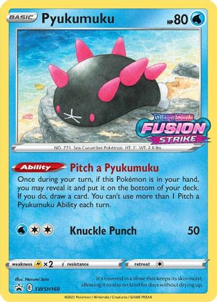 Pyukumuku - SWSH169 (Prerelease) (SWSH169) Holofoil - SWSH Sword & Shield Promo Cards