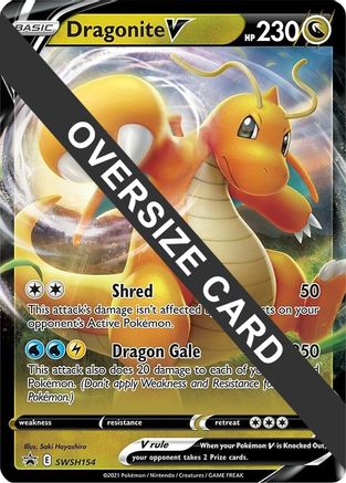 Dragonite V (SWSH154) (Jumbo Card) [Sword & Shield: Black Star Promos] | Silver Goblin