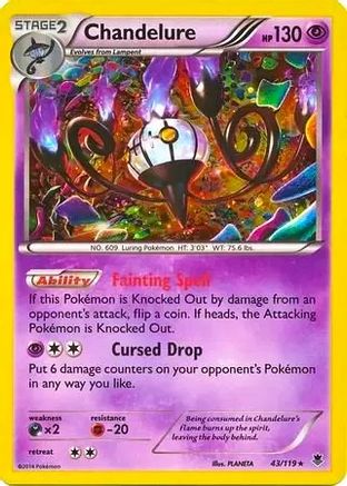 Chandelure (43/119) (Cosmos Holo) [XY: Phantom Forces] | Silver Goblin