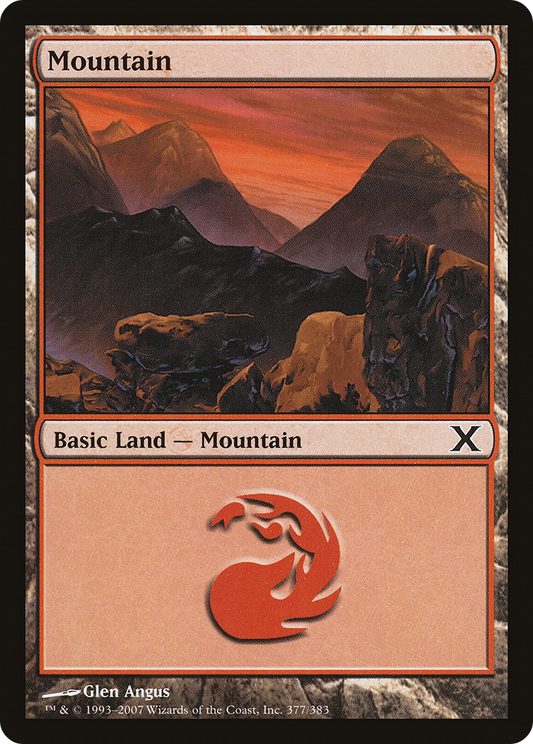 Mountain (377) [Tenth Edition] Foil