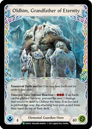 Oldhim, Grandfather of Eternity - HER042 Cold Foil (HER042) - Flesh and Blood: Promo Cards | Silver Goblin