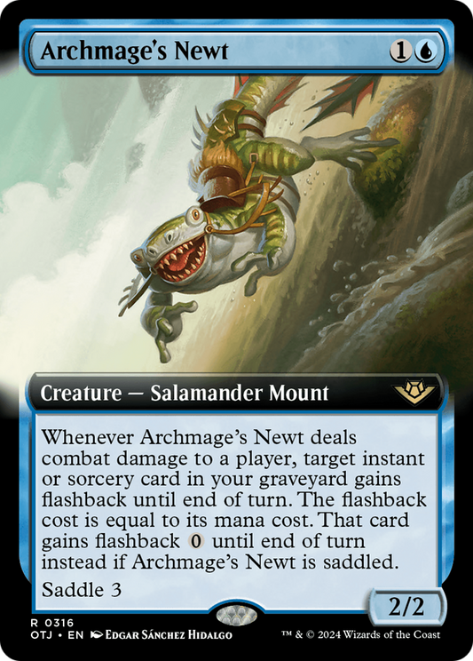 Archmage's Newt (Extended Art) [Outlaws of Thunder Junction] Foil