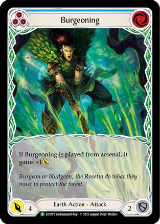 Burgeoning (Blue) (LGS071) Rainbow Foil - FaB Promos