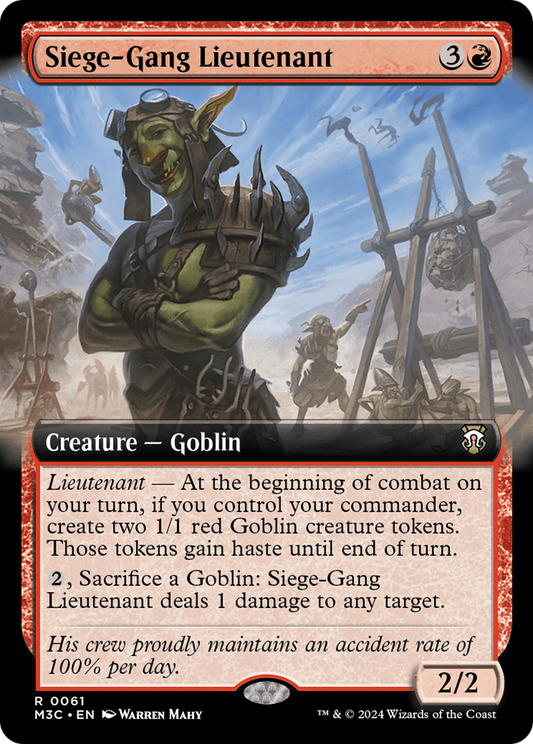 Siege-Gang Lieutenant (Extended Art) [Modern Horizons 3 Commander] Foil