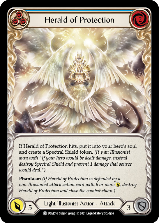 Herald of Protection (Blue) [PSM016] (Monarch Prism Blitz Deck) | Silver Goblin