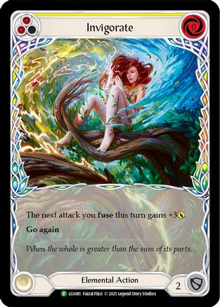 Invigorate (Yellow) - LGS081 Rainbow Foil (LGS081) - Flesh and Blood: Promo Cards