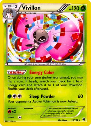 Vivillon - 15/162 (Cosmos Holo) (15) Holofoil - Miscellaneous Cards & Products