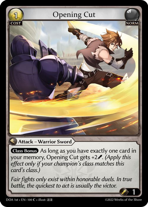 Opening Cut (100) [Dawn of Ashes: 1st Edition] Foil