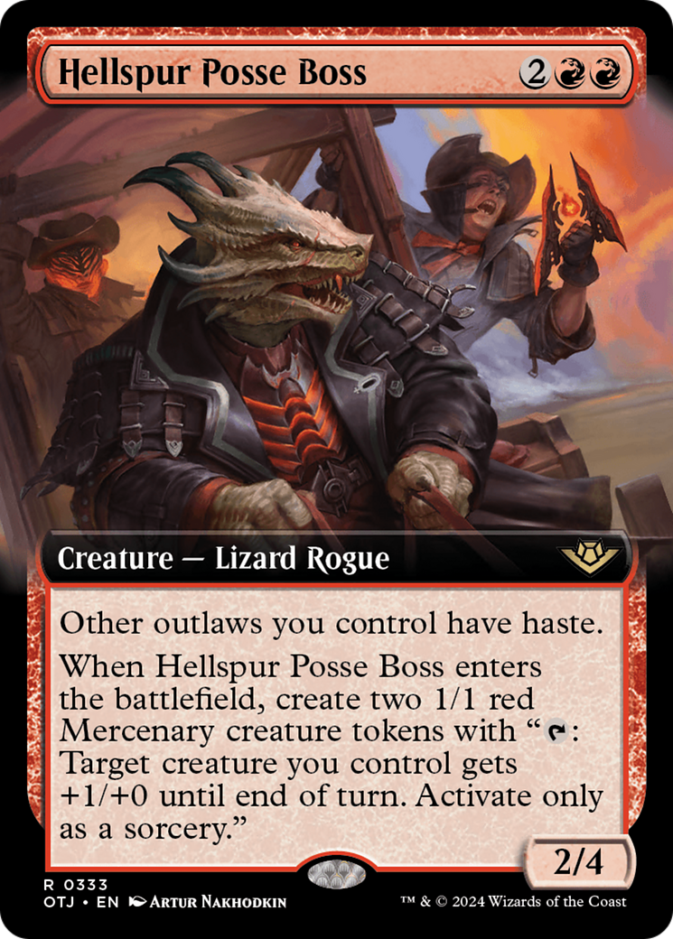 Hellspur Posse Boss (Extended Art) [Outlaws of Thunder Junction] | Silver Goblin