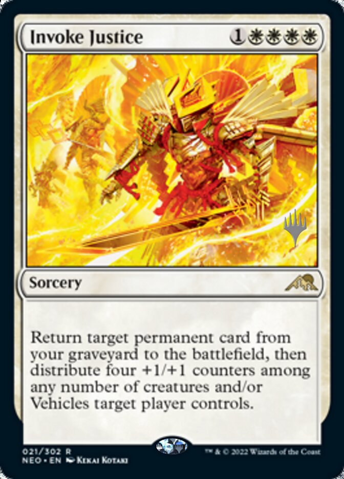 Invoke Justice (Promo Pack) [Kamigawa: Neon Dynasty Promos] | Silver Goblin