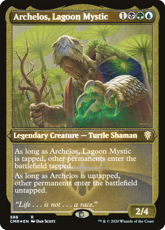 Archelos, Lagoon Mystic (Etched) [Commander Legends]