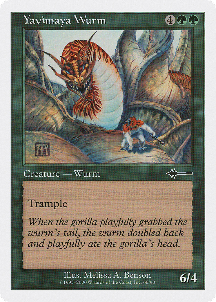 Yavimaya Wurm [Beatdown] | Silver Goblin