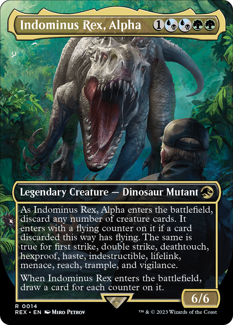 Indominus Rex, Alpha (Borderless) (014) Foil - Jurassic World Collection