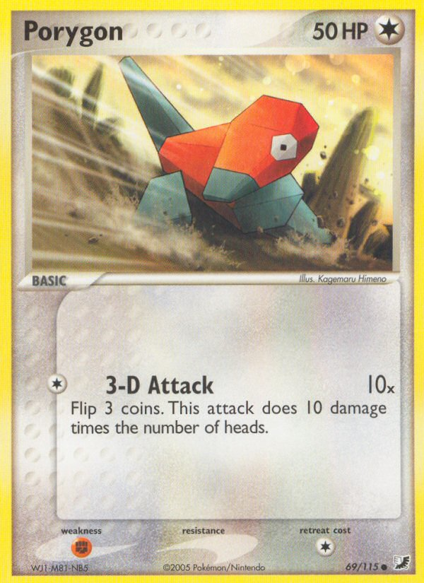 Porygon (69/115) [EX: Unseen Forces] | Silver Goblin