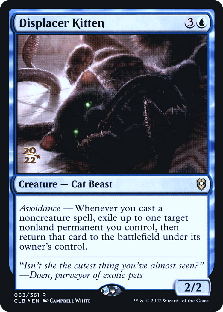 Displacer Kitten [Commander Legends: Battle for Baldur's Gate Prerelease Promos] | Silver Goblin