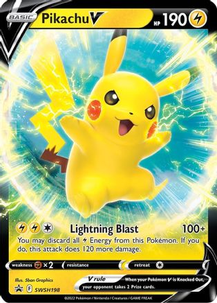 Pikachu V - SWSH198 (SWSH198) Holofoil - SWSH Sword & Shield Promo Cards
