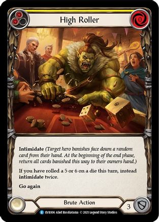 High Roller (Yellow) (EVR006) 1st Edition Rainbow Foil - Everfest