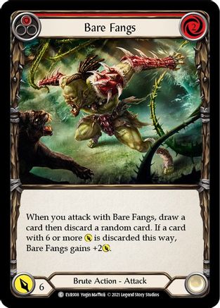 Bare Fangs (Red) (EVR008) 1st Edition Rainbow Foil - Everfest