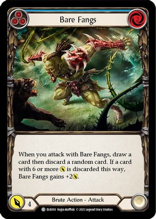 Bare Fangs (Blue) (EVR010) (1st Edition) Rainbow Foil - Everfest