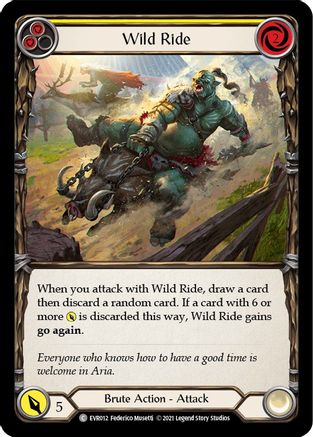 Wild Ride (Yellow) (EVR012) 1st Edition Rainbow Foil - Everfest