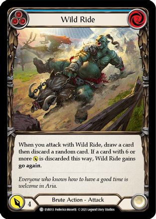 Wild Ride (Blue) (EVR013) (1st Edition) Rainbow Foil - Everfest