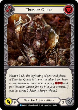 Thunder Quake (Yellow) (EVR025) (1st Edition) Rainbow Foil - Everfest