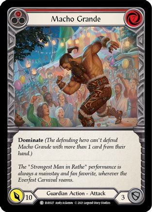 Macho Grande (Red) (EVR027) 1st Edition Rainbow Foil - Everfest