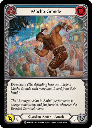 Macho Grande (Blue) [EVR029] (Everfest)  1st Edition Rainbow Foil | Silver Goblin