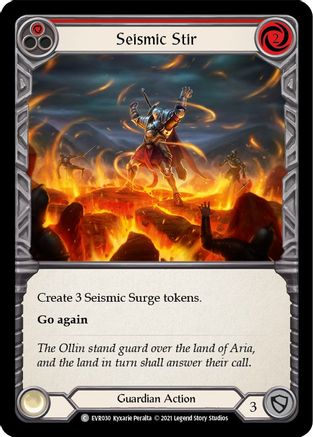 Seismic Stir (Red) (EVR030) (1st Edition) Rainbow Foil - Everfest