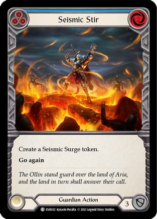 Seismic Stir (Blue) (EVR032) (1st Edition) Rainbow Foil - Everfest