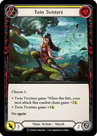 Twin Twisters (Yellow) (EVR048) 1st Edition Rainbow Foil - Everfest