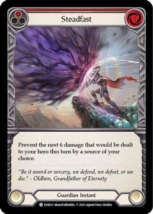 Steadfast (Red) (EVR033) (1st Edition) Rainbow Foil - Everfest