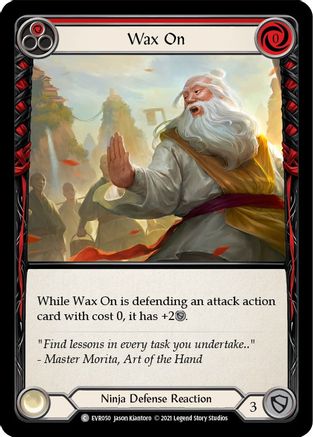 Wax On (Red) (EVR050) 1st Edition Rainbow Foil - Everfest
