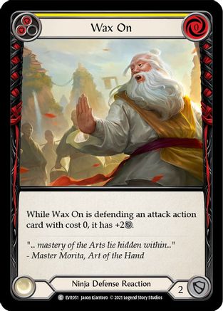 Wax On (Yellow) (EVR051) 1st Edition Rainbow Foil - Everfest