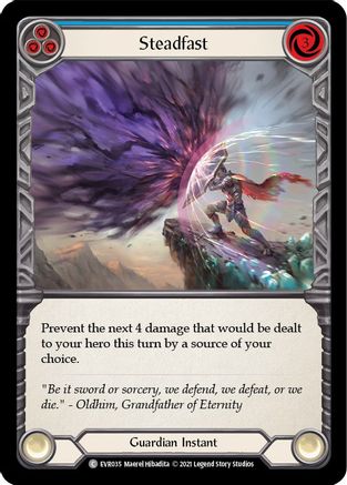 Steadfast (Blue) 1st Edition Rainbow Foil (EVR035) - Everfest | Silver Goblin