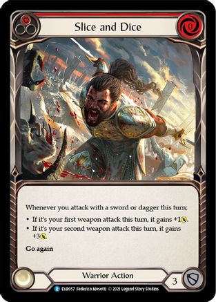 Slice and Dice (Red) (EVR057) 1st Edition Rainbow Foil - Everfest