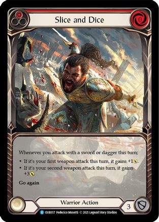 Slice and Dice (Red) (Extended Art) (EVR057) 1st Edition Rainbow Foil - Everfest