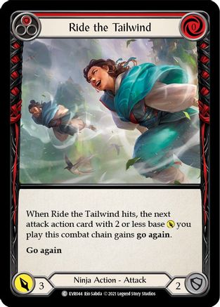 Ride the Tailwind (Red) (EVR044) (1st Edition) Rainbow Foil - Everfest