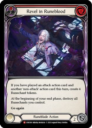 Revel in Runeblood (EVR106) (1st Edition) Rainbow Foil - Everfest
