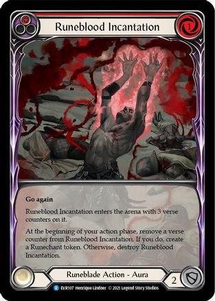 Runeblood Incantation (Red) (Extended Art) (EVR107) 1st Edition Rainbow Foil - Everfest