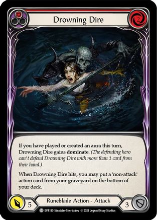 Drowning Dire (Red) [EVR110] (Everfest)  1st Edition Rainbow Foil | Silver Goblin