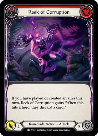 Reek of Corruption (Red) (EVR113) 1st Edition Rainbow Foil - Everfest