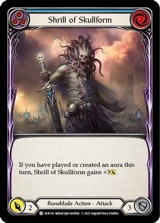 Shrill of Skullform (Blue) (EVR118) (1st Edition) - Everfest