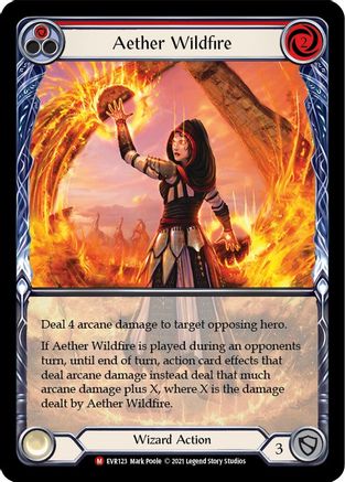 Aether Wildfire (Extended Art) (EVR123) (1st Edition) Rainbow Foil - Everfest