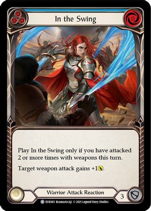 In the Swing (Blue) (EVR065) 1st Edition Rainbow Foil - Everfest