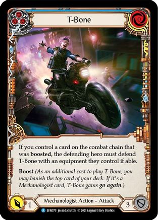 T-Bone (Blue) (EVR075) 1st Edition Rainbow Foil - Everfest