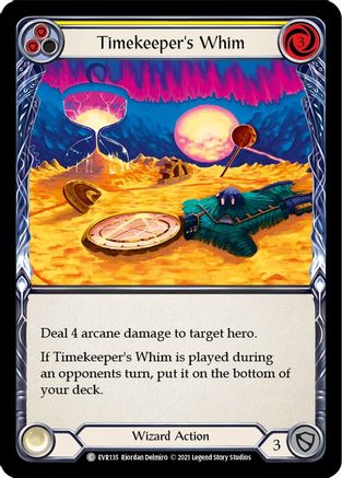 Timekeeper's Whim (Yellow) (EVR135) (1st Edition) Rainbow Foil - Everfest